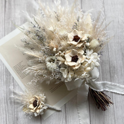 No79 ドライとプリザーブドフラワーのナチュラルフラワーリース・*.❁ No79 ドライとプリザーブドフラワーのナチュラルフラワーリース