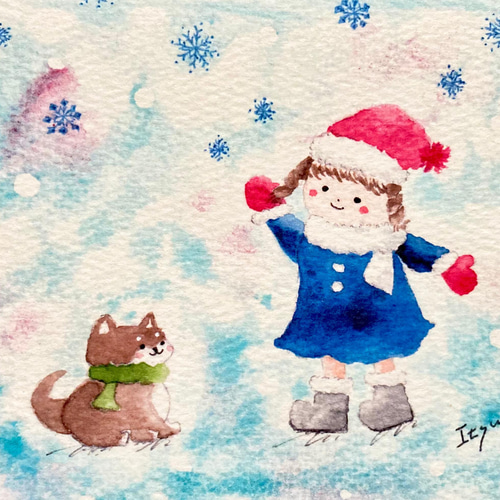 水彩画「クリスマス人形」 0_40f37885e4af88058d06cb1a4557