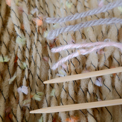 tenna + 手つむぎ毛糸 手染め糸 草木染め 栗染め 北海道産羊毛 サフォーク 約40g#1343 6枚目の画像