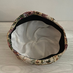 送料無料　ゴブラン織りのベレー帽（ベージュ） 3枚目の画像
