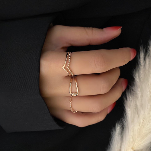 縁を結びつなぐノットリング❤︎ピンクゴールド/18kgpゴールドRG63