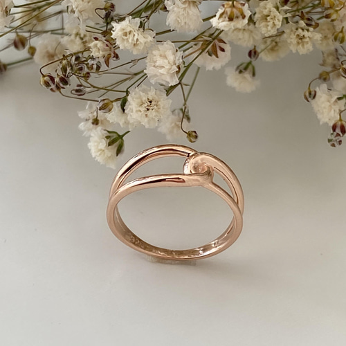 美品！18金 K18 PG ピンクゴールド 結び目 縁結び ノット リング 美品！18金 K18 PG ピンクゴールド 結び目 縁結び ノット リング