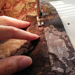 【1点もの・デザイン画付き】ゴブラン織り後ろファスナースカート（KOJI TOYODA） 8枚目の画像