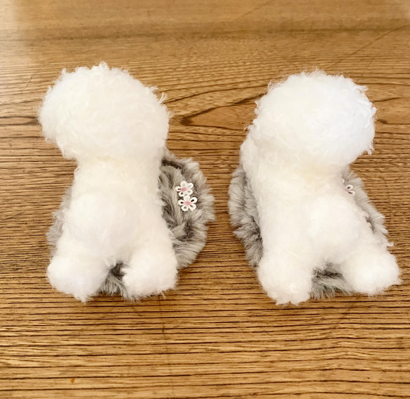 【送料無料】羊毛フェルト ビションフリーゼ 3枚目の画像