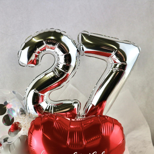 レッド 赤 フラワー バルーン ギフト 韓国 推しバルーン 本人不在の