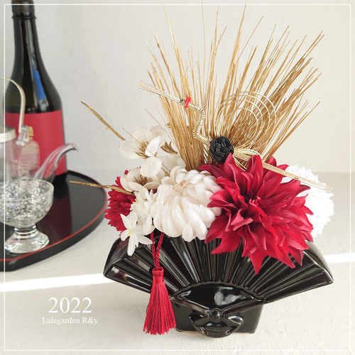 再販】新春 和モダン 華やか お正月飾り 水引鶴 アーティフィシャル