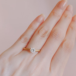 【Tsubomi】つぼみの指輪　ダイヤモンド0.25ct　エンゲージリング　婚約指輪　受注制作 6枚目の画像