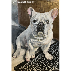 フレンチブルドッグ アクリル画 原画 絵画 F0号