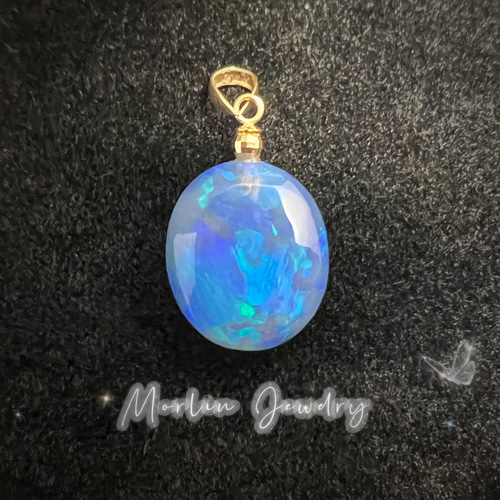 Morlin Jewelryラントニングリッジ産ブラックオパール6.89ctペンダント 