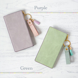 くすみカラー♡DeepPurple or Green 多機種対応✳︎iPhone15 Xperia✳︎手帳型スマホケース 2枚目の画像