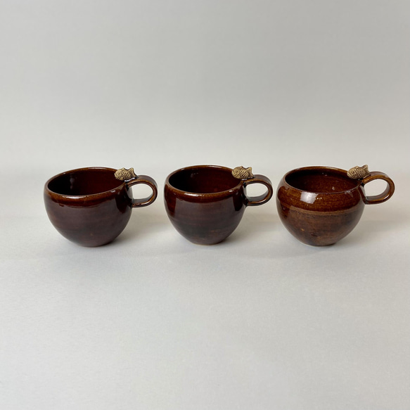 【受注制作品】タイヤキのコーヒーカップ（アメ色） 4枚目の画像