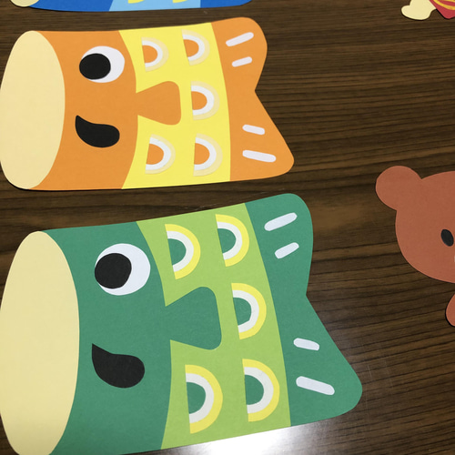 壁面飾り♡こいのぼり ハンドメイド♡ New①】鯉のぼり こどもの日 ハンドメイド 壁面飾りの通販 by kokoron