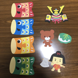 壁面飾り♡こいのぼり ハンドメイド♡ New①】鯉のぼり こどもの日 ハンドメイド 壁面飾りの通販 by