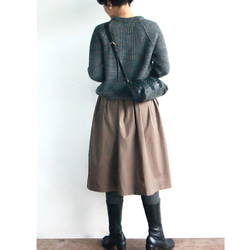 ２サイズ　タックギャザースカート（ブラック） 9枚目の画像