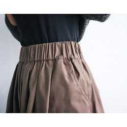 ２サイズ　タックギャザースカート（ブラック） 10枚目の画像