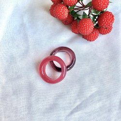 -Berry- ダブルガラス リング glass ring 1枚目の画像