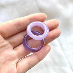 -purple- ダブルガラス リング glass ring 2枚目の画像