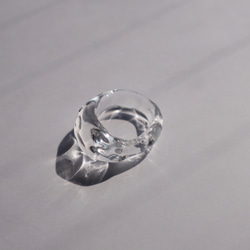 溶けかけICE ガラス リング glass ring 8枚目の画像