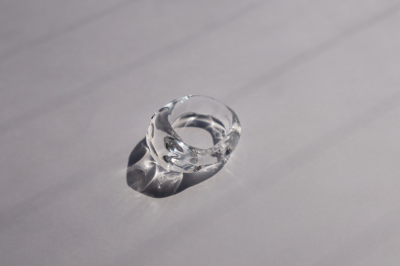 溶けかけICE ガラス リング glass ring 8枚目の画像