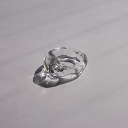 溶けかけICE ガラス リング glass ring 3枚目の画像