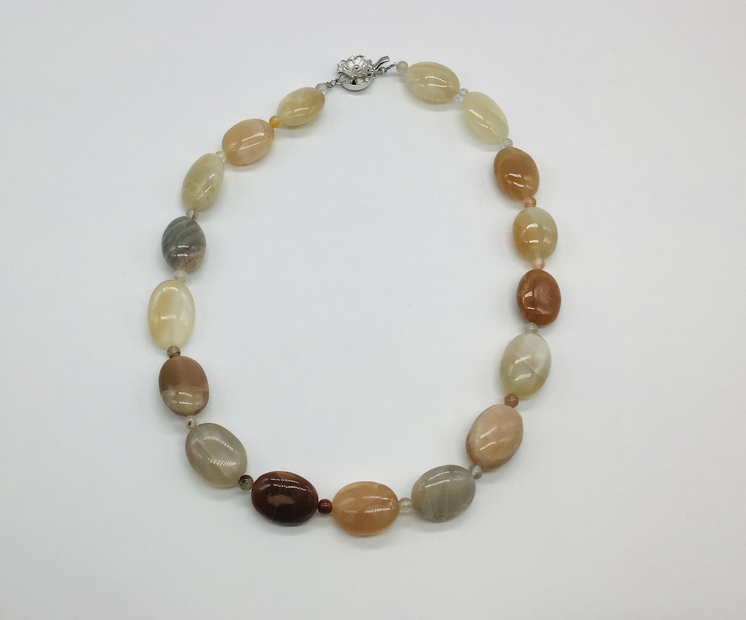 天然石　ミックスクォーツのネックレス