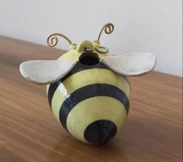 ミツバチ吊るし花器（イエロー） 3枚目の画像
