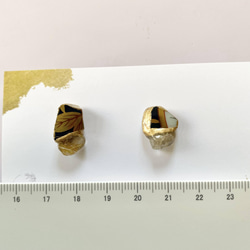伊万里焼 陶片 金継ぎ チタンポスト / ゴールドルチルクォーツ　伝統工芸 5枚目の画像