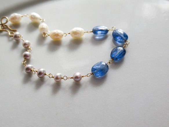 【再販】Jewelry bracelet "Kyanite" 3枚目の画像