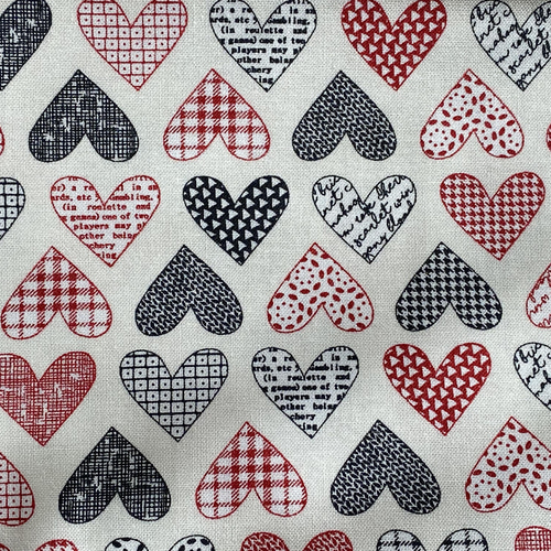 【送料無料】 ～ 愛を贈りたいから ～   (ハート柄) 新柄入荷！Moda モダ！『Flirt 可愛いハート柄』～50㎝単位でカット