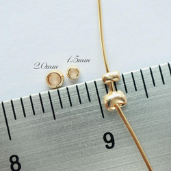 金アレ対応 真鍮製 14KGP ボールチップ＋カシメ玉 40セット 5枚目の画像