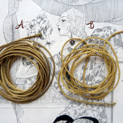 *♥*Antique French Metal Embroidery Cord Gold*♥* 3枚目の画像