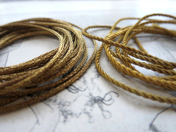 *♥*Antique French Metal Embroidery Cord Gold*♥* 1枚目の画像