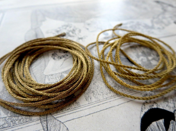 *♥*Antique French Metal Embroidery Cord Gold*♥* 2枚目の画像