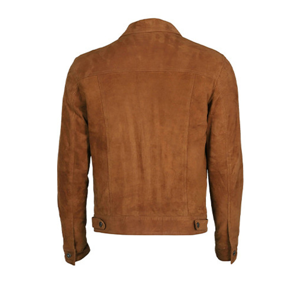 ヤギスエード革トラッカーシャツ・ジャケット Goat Suede Leather Trucker Shirt 2枚目の画像