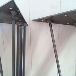 テーブル脚　アイアンレッグ　L　傾斜タイプ　690ｍｍ　４本セット　鉄足 　DIY　鉄脚　 6枚目の画像
