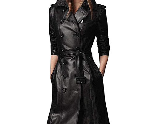 羊革ロングトレンチコートメンズ Sheep Leather Long Trench Coat28490