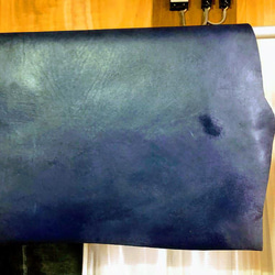 メンズ　藍染ドレスシューズ　ハンドソーンウェルトテッド製法　牛革　ハンドメイド　受注　手仕事 5枚目の画像