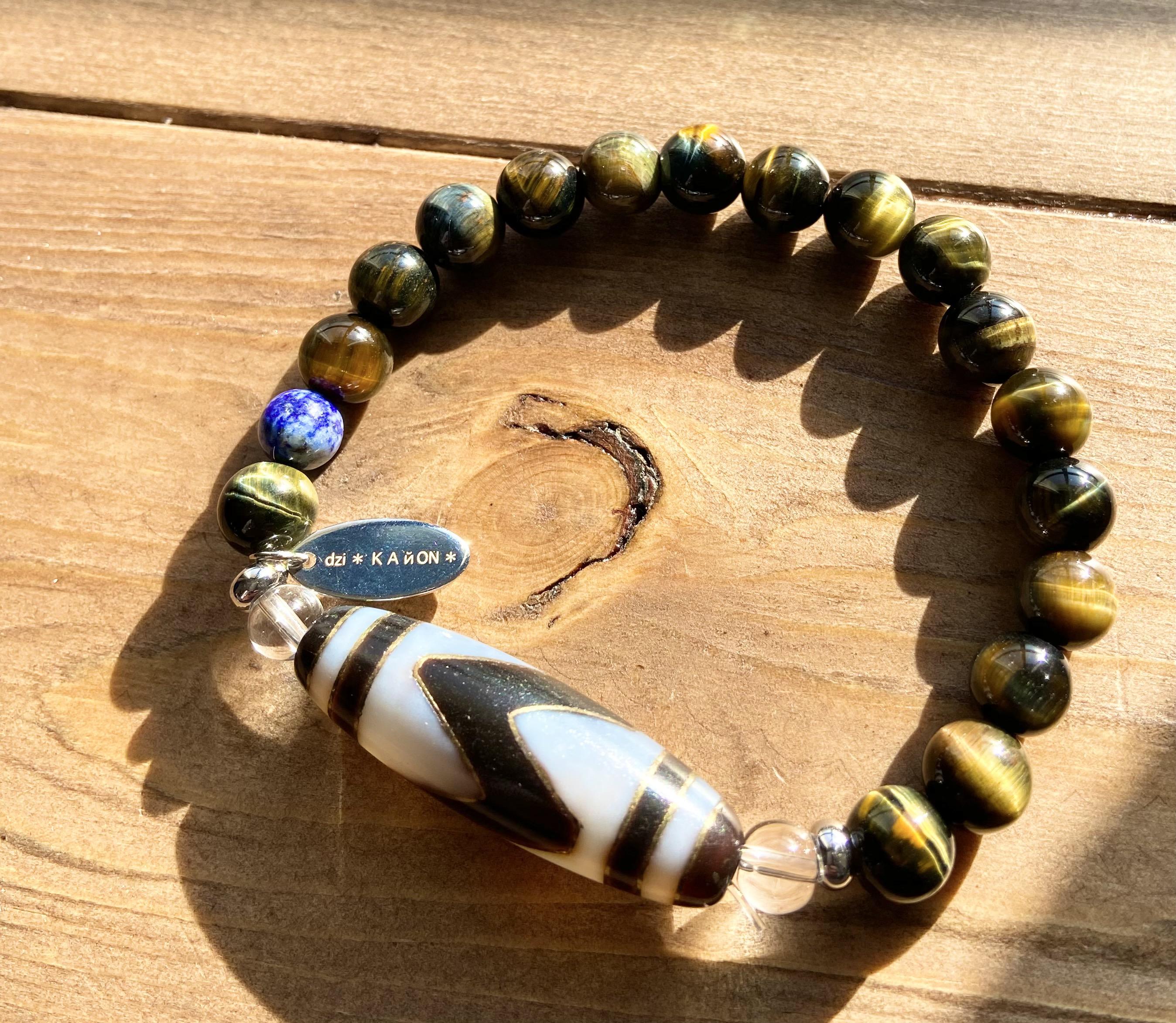 815　天珠　三眼虎牙天珠　dzibeads　ブレスレット！ 815 天珠 三眼虎牙天珠 dzibeads ブレスレット！ - メルカリ