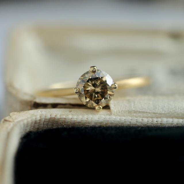 リング K18PG mei ブラウンダイヤ jewelry