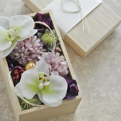 ピンク一色♡おひな祭りに♡和モダン桐箱アレンジメント アート