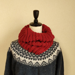 10%OFF】ブリオッシュ編みのバイカラーマフラー 茶白 マフラー しゅう