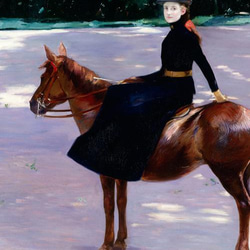 【NO.323】乗馬する女性のクラシックな絵画アートポスター☆紫色アンティークヨーロッパインテリア雑貨★A3A2A1B4 2枚目の画像
