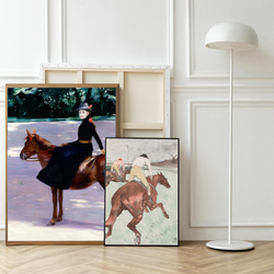 【NO.323】乗馬する女性のクラシックな絵画アートポスター☆紫色アンティークヨーロッパインテリア雑貨★A3A2A1B4 9枚目の画像