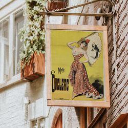 NO.324】赤いドレスのダンサーの女性ヴィンテージアートポスター