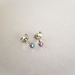 Titanium　pierced earrings・チタンピアス２粒=P・G・DE=１８G(１mm) 1枚目の画像