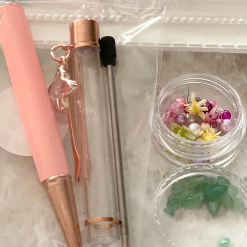 ハーバリウムボールペン チャーム付き スターターキット 手作り