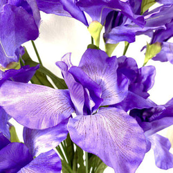 no99,紫の菖蒲の花,紫,アーティフィシャルフラワー,フラワーアレンジメント,ウェディング 4枚目の画像