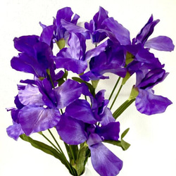 no99,紫の菖蒲の花,紫,アーティフィシャルフラワー,フラワーアレンジメント,ウェディング 1枚目の画像