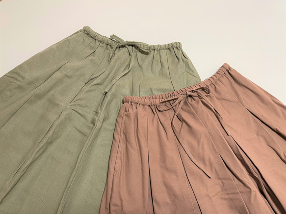 「新春福袋2022」スカート好きさんへ♪コットンリネン素材ロングスカート2点セット 1枚目の画像