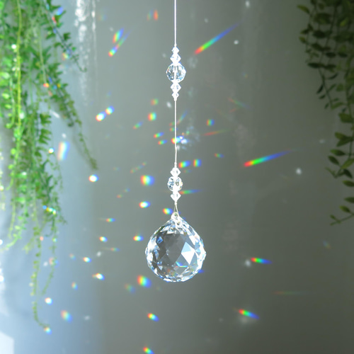 値下げ‼️スワロフスキーの逸品‼️希少品‼️クリスタル多面体ボール　サンキャッチャー ✳︎単品✳︎ サンキャッチャーなど多目的に使える♪スワロフスキー